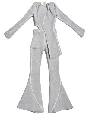 The K Label Gray Knit Flare Leggings set